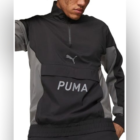 PUMA Fit Woven Half-Zip Training Jacket Black