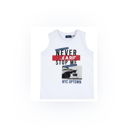 CHICCO Boys Never Stop Me Tank White/Multi