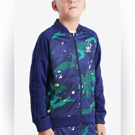 ADIDAS Originals Camo-Print Sst Top Blue/Green