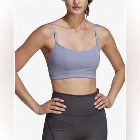 ADIDAS Yoga Studio Light-Support Bra Silver Violet