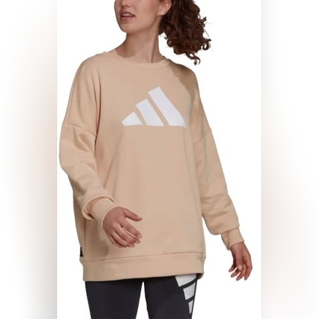 ADIDAS Sportswear Future Icons 3 Bar Crew Sweatshirt Beige