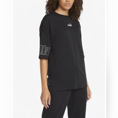 PUMA Power Colorblock Stardust Tee Black