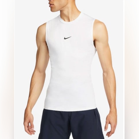 NIKE Pro Sm Tank Top White