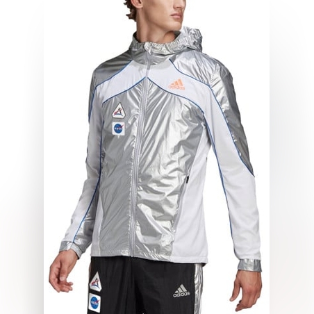 ADIDAS Marathon Nasa Space Hooded Jacket Matte Silver