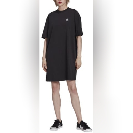 ADIDAS Originals Adicolor Classics Big Trefoil Tee Dress Black