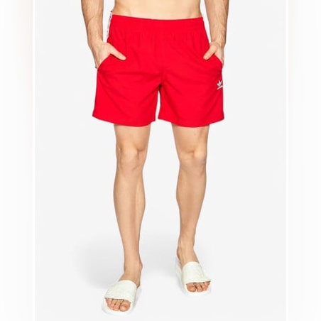 ADIDAS Adicolor Classics 3-Stripes Swim Shorts Red