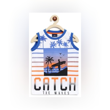 CHICCO Boys Tank White Printed