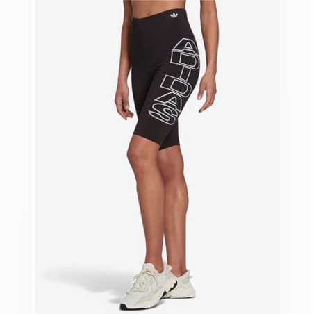 ADIDAS Originals Mid-Waist Letter Short Tights Black