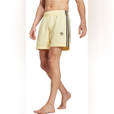 ADIDAS Originals Adicolor 3-Stripes Swim Shorts Yellow