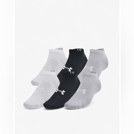 UNDER ARMOUR 6-Packs Essential Low Socks Black/Grey