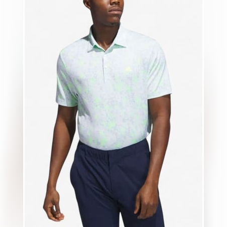 ADIDAS Burst Jacquard Polo Green
