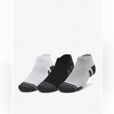 UNDER ARMOUR 3-Packs Golf Performance Tech Low Socks Grey/White