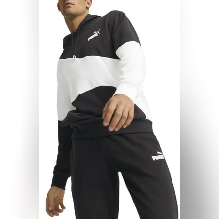 PUMA Power Cat Colorblock Hoodie Black/White