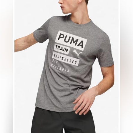 PUMA Train Engineered Graphic Tee Grey