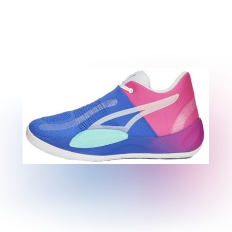 PUMA Rise Nitro Fadeaway Basketball Shoes Blue/Pink