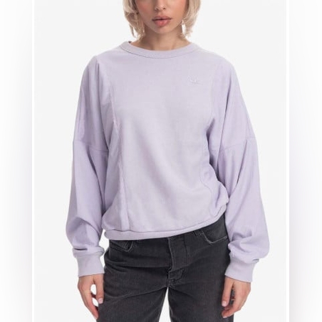 ADIDAS Originals Embroidered Logo Crew Neck Sweatshirt Purple