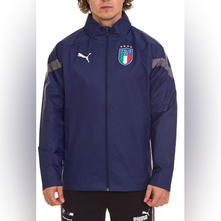 PUMA x Italy FIGC 2022 Hidden Hood Track Jacket Blue
