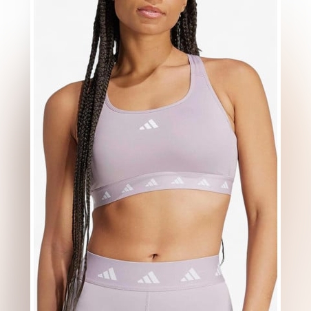 ADIDAS Powerreact Training Medium-Support Techfit Bra Purple