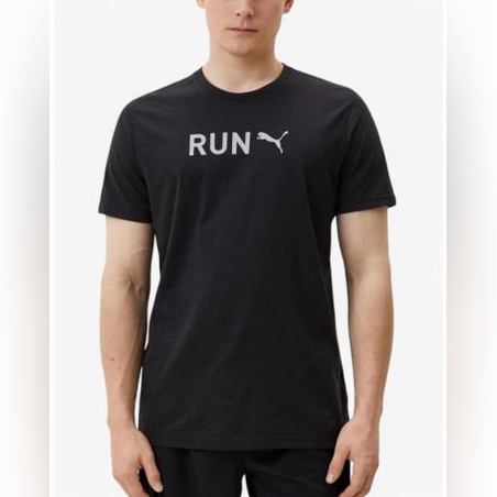PUMA Run Graphic Training Tee Black