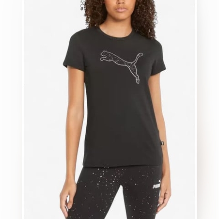 PUMA Power Graphic Stardust Tee Black