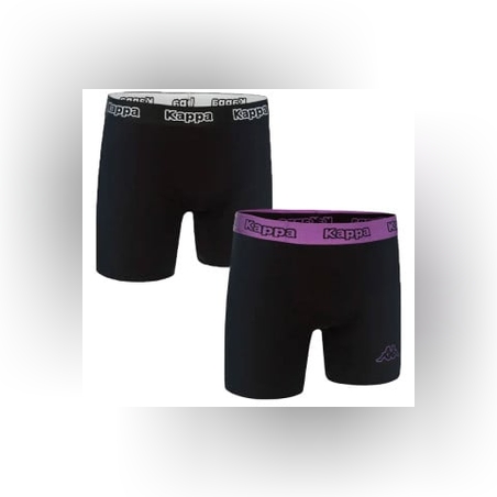 KAPPA 2-Pack Boxershorts Black/Purple