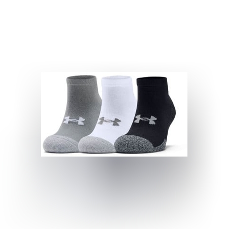 UNDER ARMOUR 3-Packs Heatgear Low Cut Socks Black/White/Grey