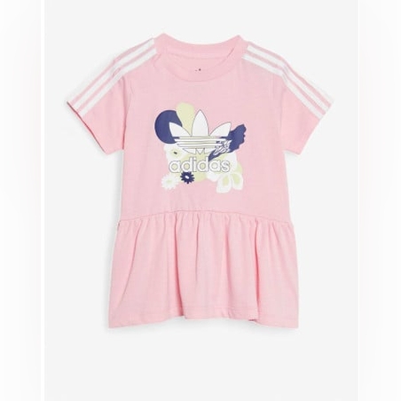 ADIDAS Originals Flower Print Dress And Tights Set Pink/Multi