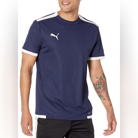 PUMA TeamLIGA Football Tee Navy