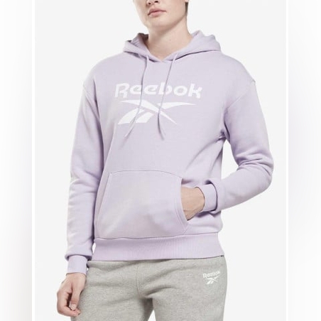 REEBOK Identity Big Logo Fleece Hoodie Purple
