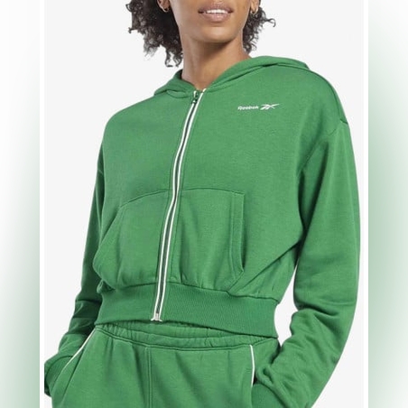 REEBOK Identity French Terry Full-Zip Hoodie Green
