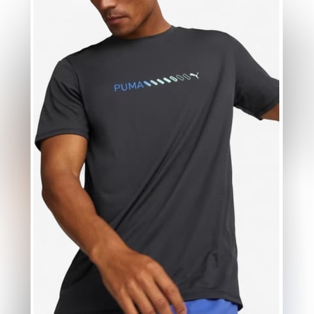 PUMA Run Favourite Logo Tee Black