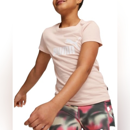 PUMA Essentials Logo Tee Pink