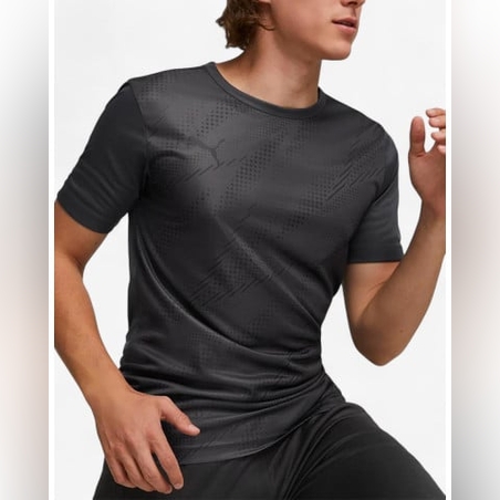 PUMA IndividualRISE Graphic Tee Dark Grey