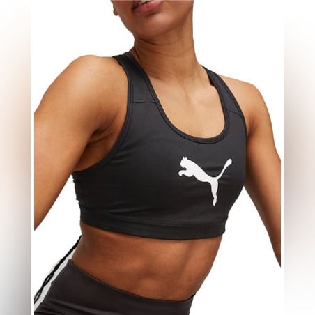 PUMA Mid Impact 4Keeps Training Bra Black/White