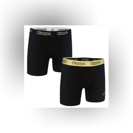 KAPPA 2-Pack Boxershorts Black/Lime