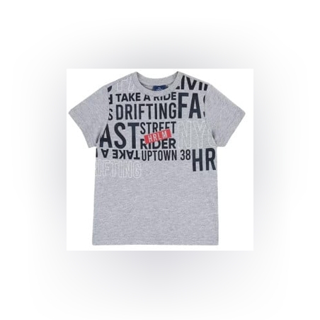 CHICCO Boys Letters Tee Light Grey