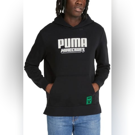 PUMA x Minecraft Graphic Hoodie Black