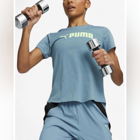 PUMA Fit Logo Ultrabreathe Tee Blue