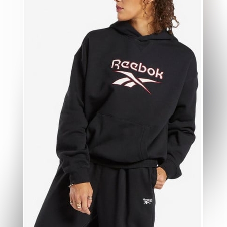 REEBOK Archive Classics Big Logo Fleece Hoodie Black