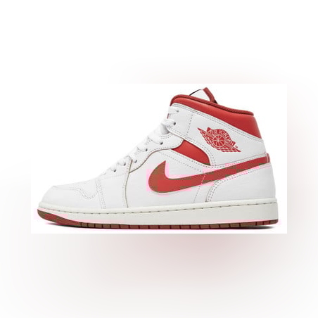 NIKE Air Jordan 1 Mid Se Shoes White/Red