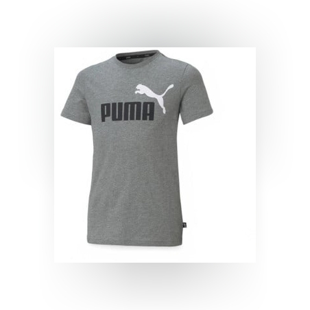 PUMA Essentials+ Two-Tone Logo Tee Grey