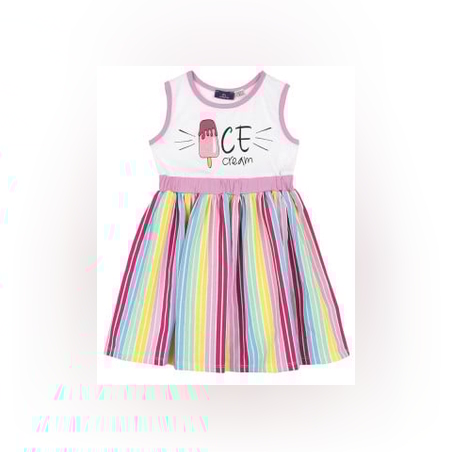 CHICCO Girls Sleeveless Dress Pink Striped