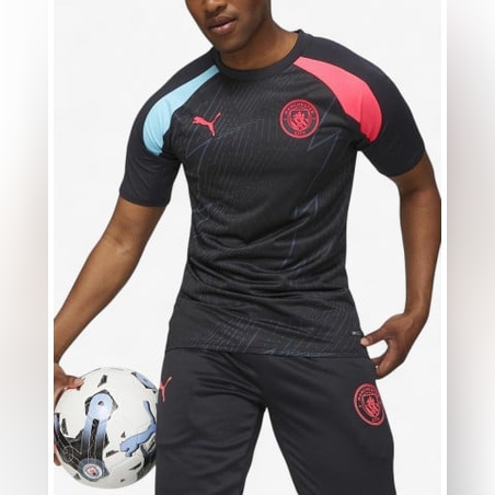 PUMA x Manchester City Prematch Jersey Tee Black