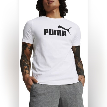PUMA Essentials Logo Cotton Tee White