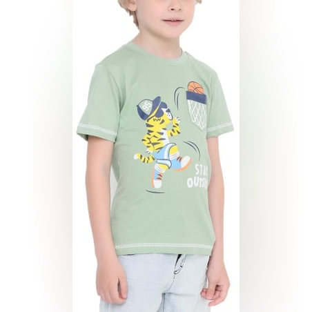 CHICCO Boys Tee Medium Green Printed