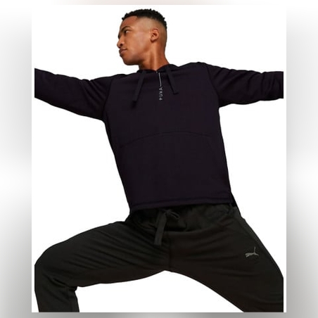 PUMA Studio Plastic-Free Training Hoodie Black