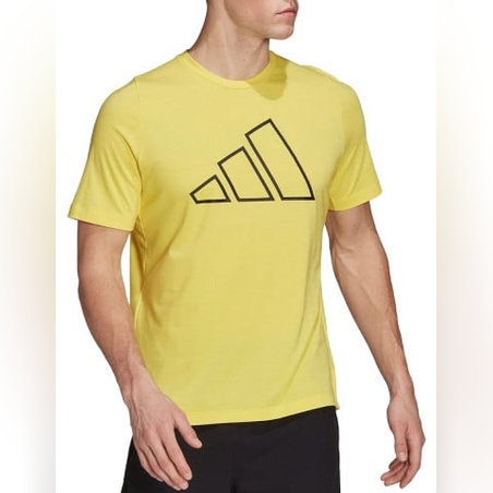 ADIDAS Train Icons 3-Bar Training Tee Yellow