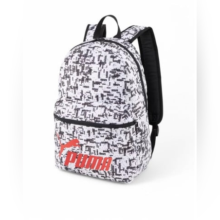 PUMA Phase All Over Printed Backpack White/Black