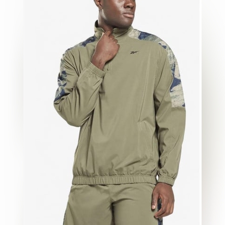 REEBOK Training Camo 1/4 Zip Sweatshirt Green