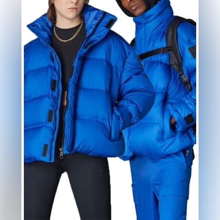 ADIDAS Blue Version Oversized Down Puffer Jacket Blue